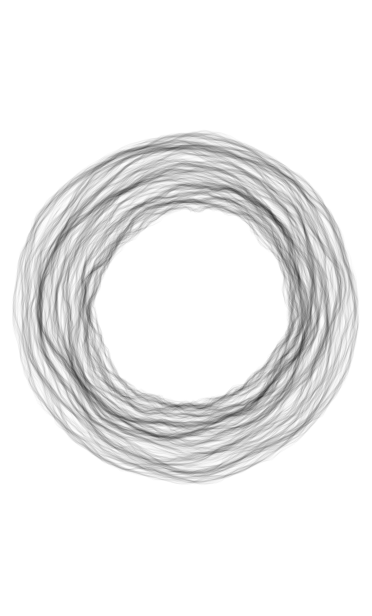 Pencil sketch of concentric circles 1